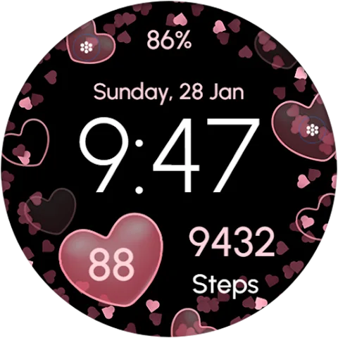 V-Day Elegance watch face